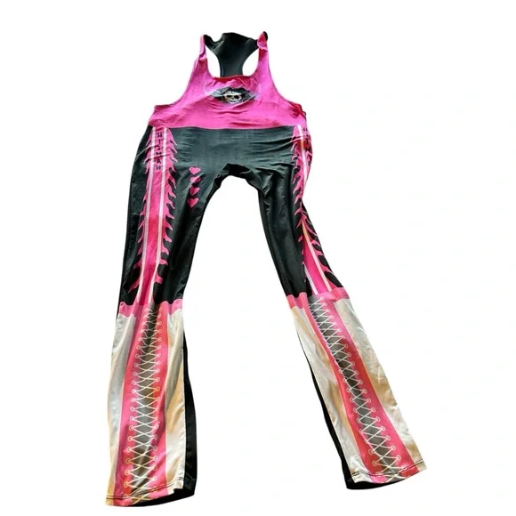Bret Hart Pink and Black Costume - Picture 3 of 6